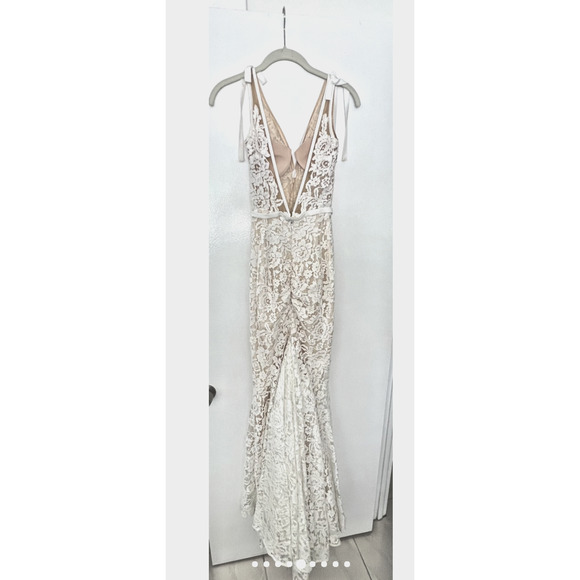 Inbal Dror Lace Wedding Dress Size 0 Israeli Rare Wedding Gown Size 2017 - Picture 3 of 10